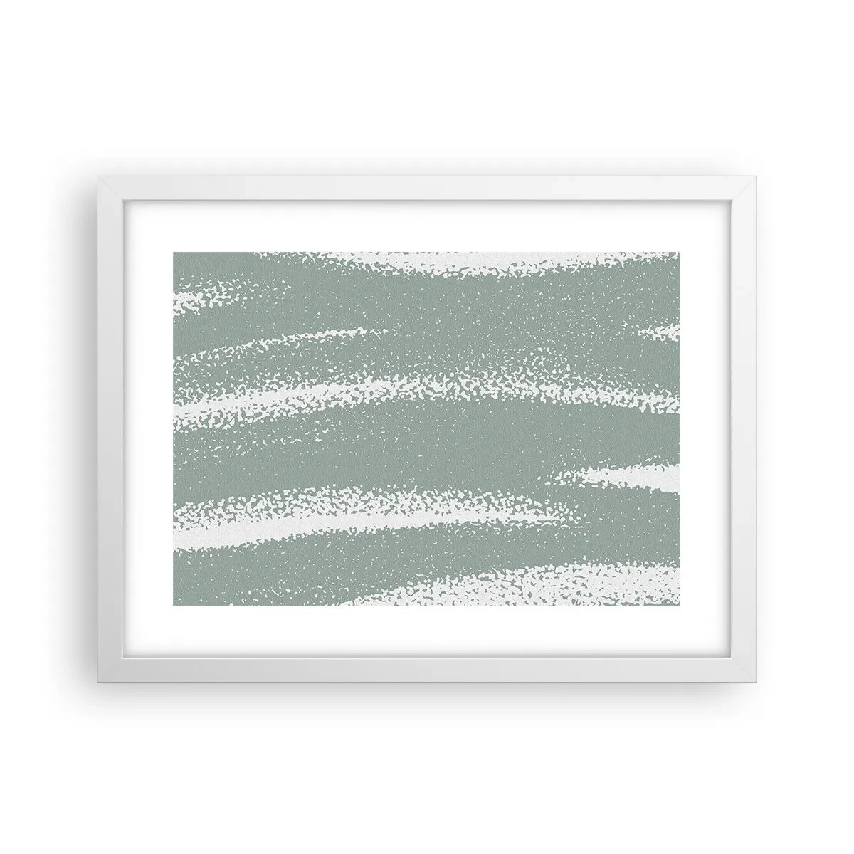 Poster in cornice bianca - Astrazione in clima invernale - 40x30 cm