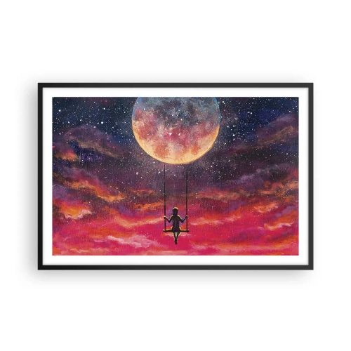 Poster in cornice nera - Con la testa tra le nuvole - 91x61 cm