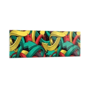 Quadro su vetro - Qual è la via giusta? - 90x30 cm