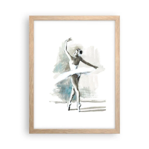 Poster in cornice rovere chiaro - Tramutata in un cigno - 30x40 cm