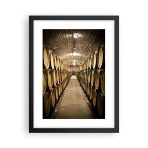 Poster in cornice nera - Nella cantina in mattoni - 30x40 cm