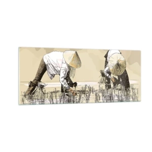 Quadro su vetro - Buon raccolto - 100x40 cm