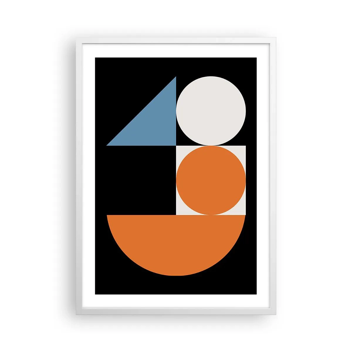 Poster in cornice bianca - Composizione di figure - 50x70 cm