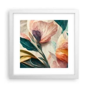 Poster in cornice bianca - I fiori delle isole del sud - 30x30 cm