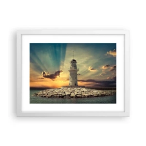 Poster in cornice bianca - Luce - Bontà - Bellezza - 40x30 cm