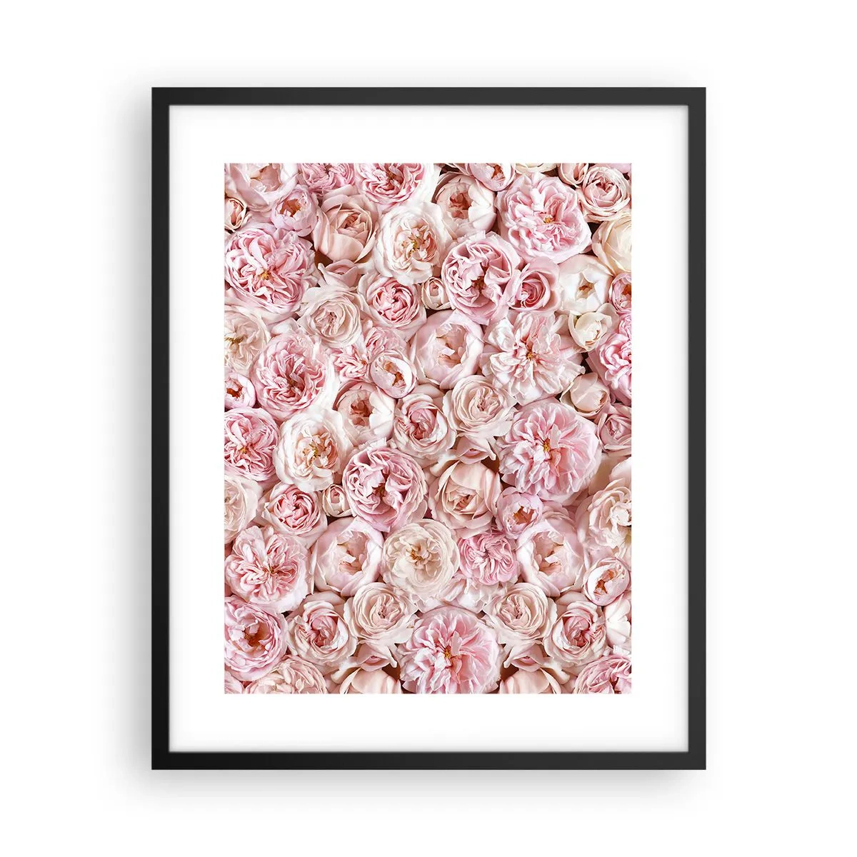 Poster in cornice nera - Coperto di rose - 40x50 cm
