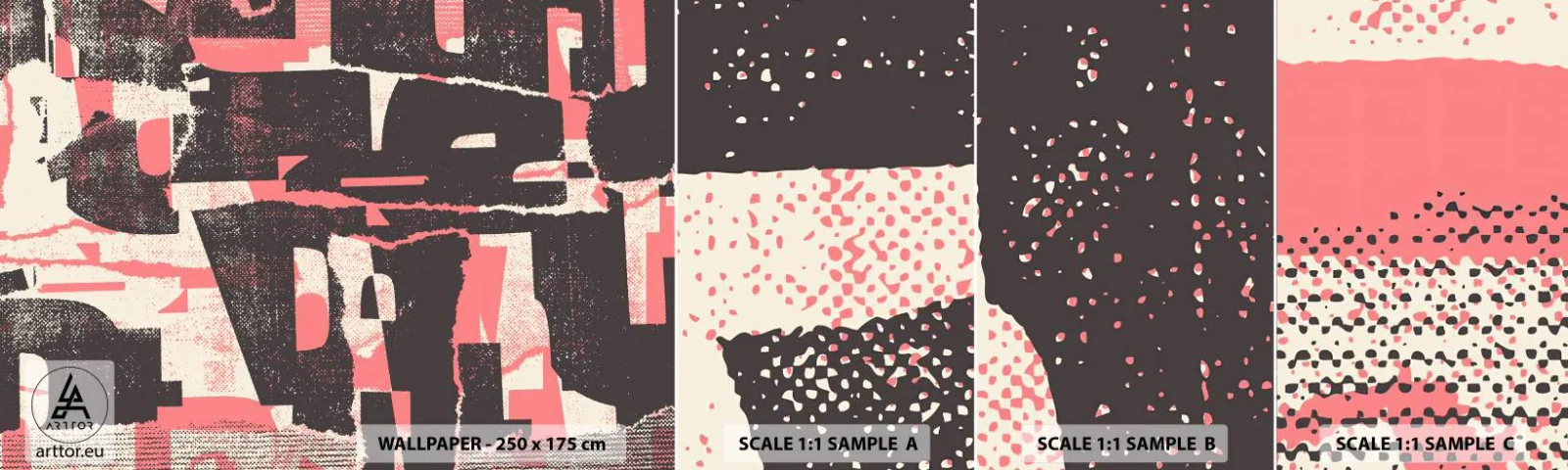 Campione di Fotomurale Adesivo Deluxe Sticker - Tutto il rumore - Collage, Invecchiato, Pezzo - 100x30 cm