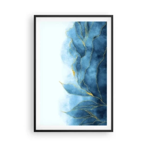 Poster in cornice nera - Blu nell'oro - 61x91 cm