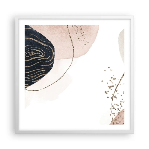 Poster in cornice bianca - Tutto scorre - 60x60 cm