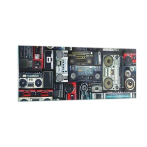 Quadro su vetro - Nostalgia degli anni '80 - 100x40 cm