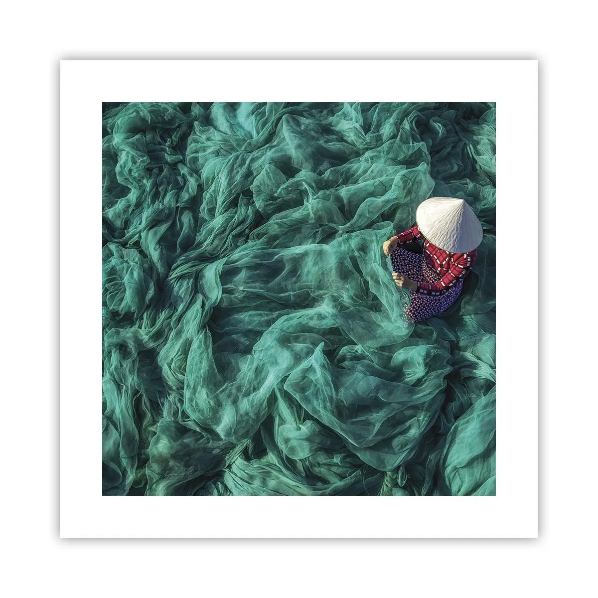 Poster - Nel mare di reti - 40x40 cm