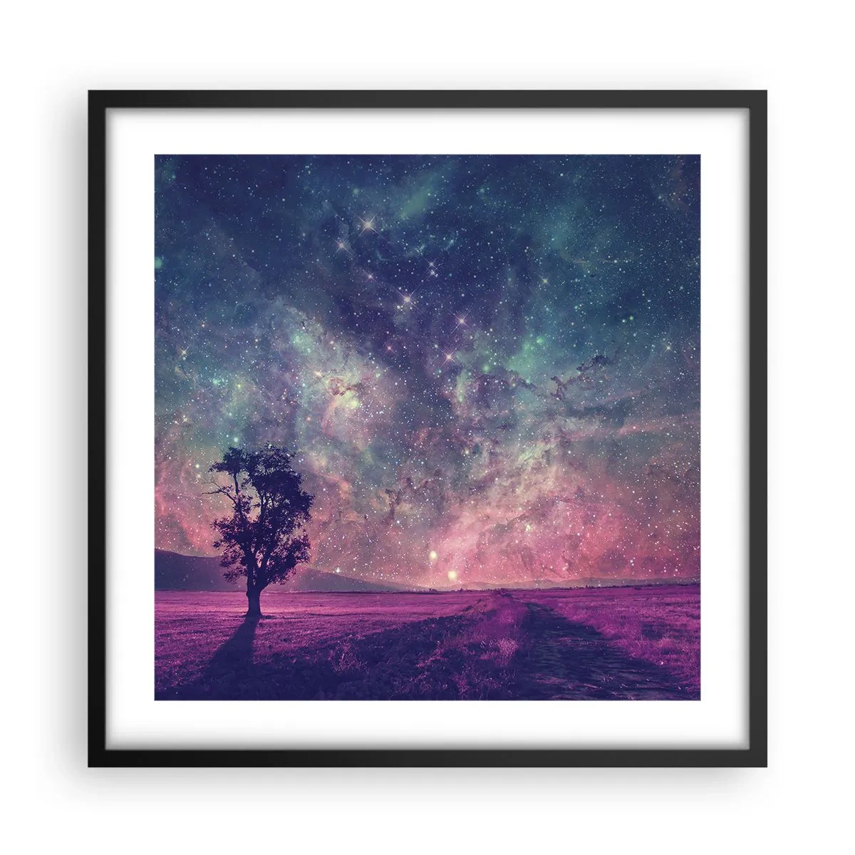 Poster in cornice nera - Sotto un cielo magico - 50x50 cm