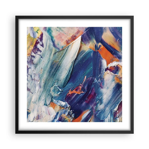 Poster in cornice nera - La confusione del colore - 50x50 cm