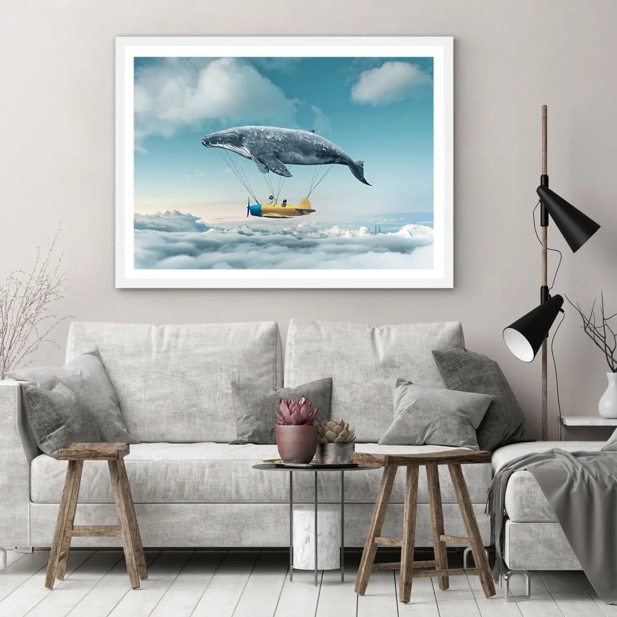 Poster in cornice bianca - Perché no? - 91x61 cm