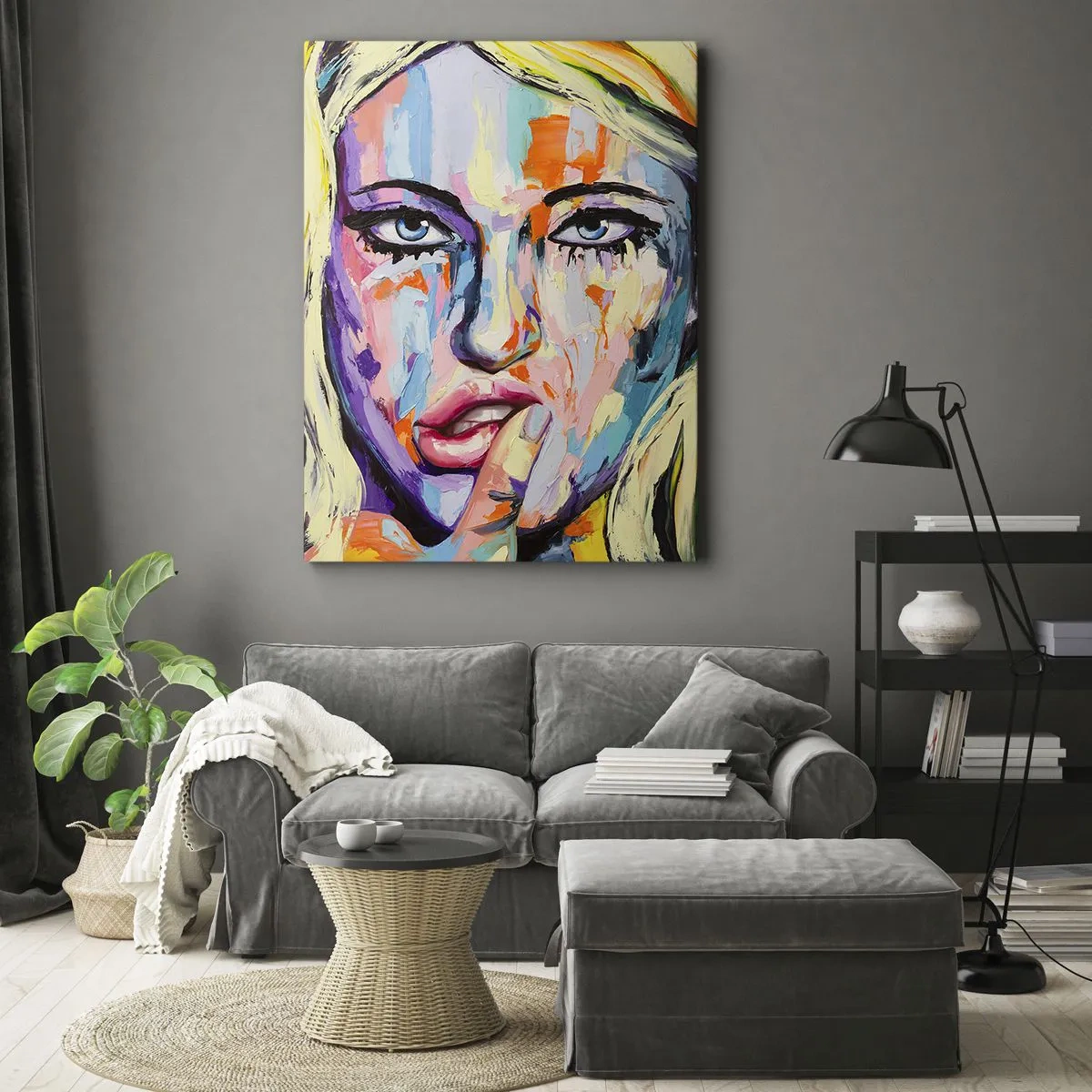 Quadro su tela - Stampe su Tela - Guardala dritto negli occhi - 45x80 cm