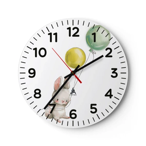 Orologio da parete - Orologio in Vetro - Volo anch'io! - 30x30 cm
