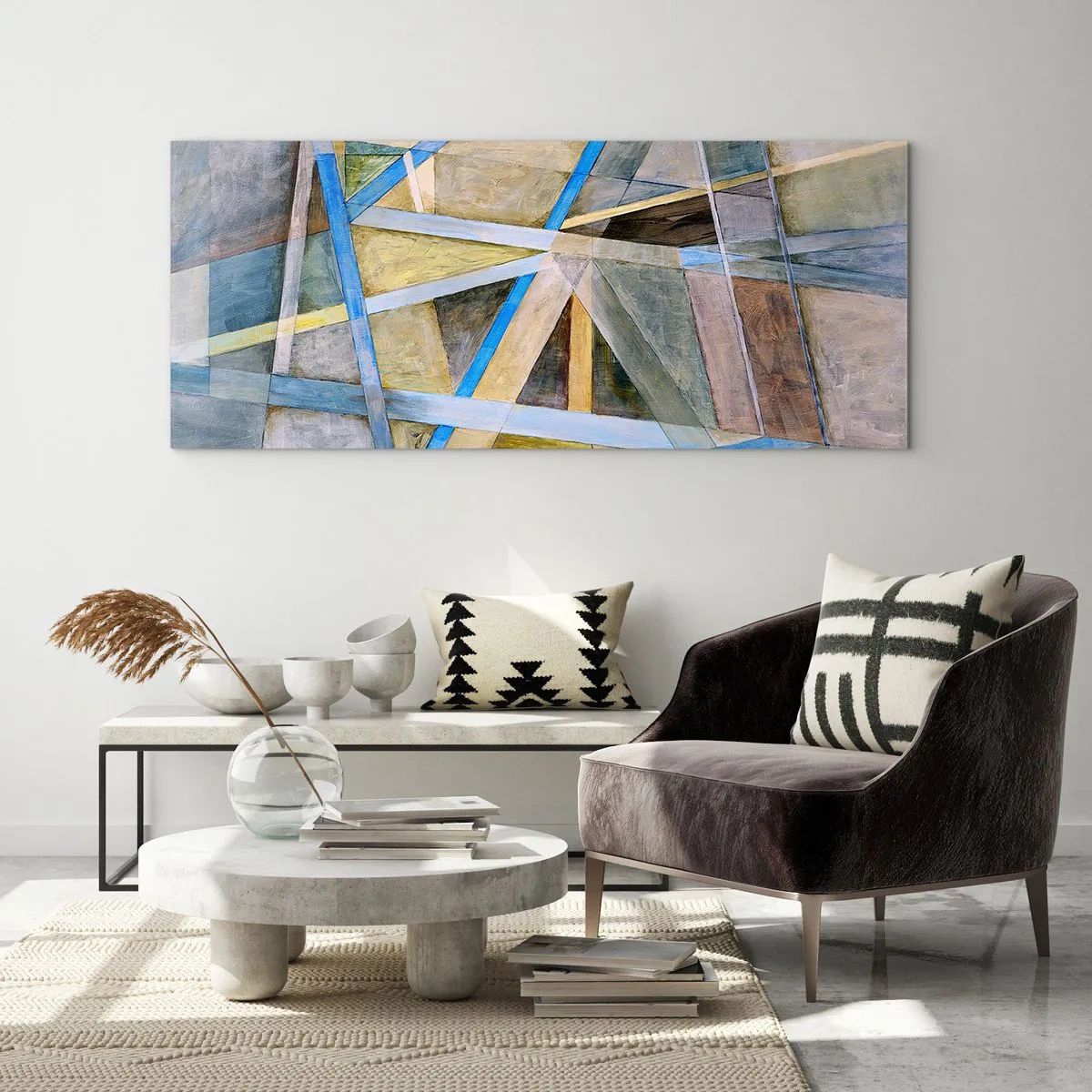 Quadro su vetro - Dritto o obliquo? - 100x40 cm
