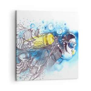 Quadro su tela - Stampe su Tela - Il grande blu - 60x60 cm