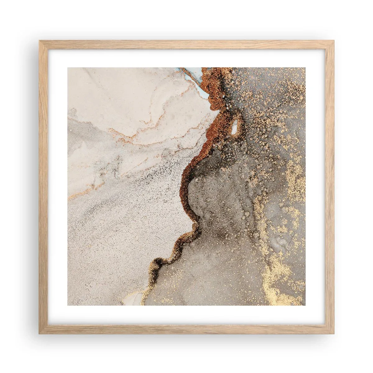 Poster in cornice rovere chiaro - Ai confini del colore - 50x50 cm