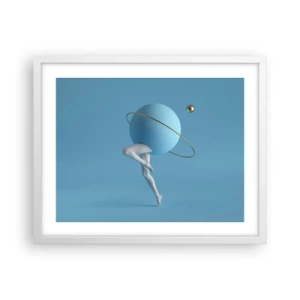 Poster in cornice bianca - E i pianeti folleggiano - 50x40 cm