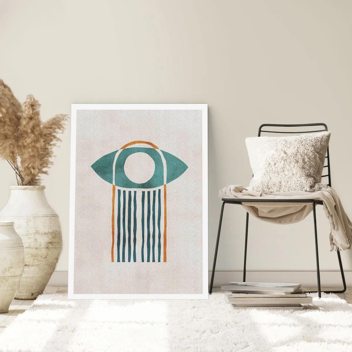 Poster - Simbolo dell'occhio boho minimalista - 50x70cm - Segni e rituali - Decorazione murale moderna per soggiorno e camera da letto ARTTOR