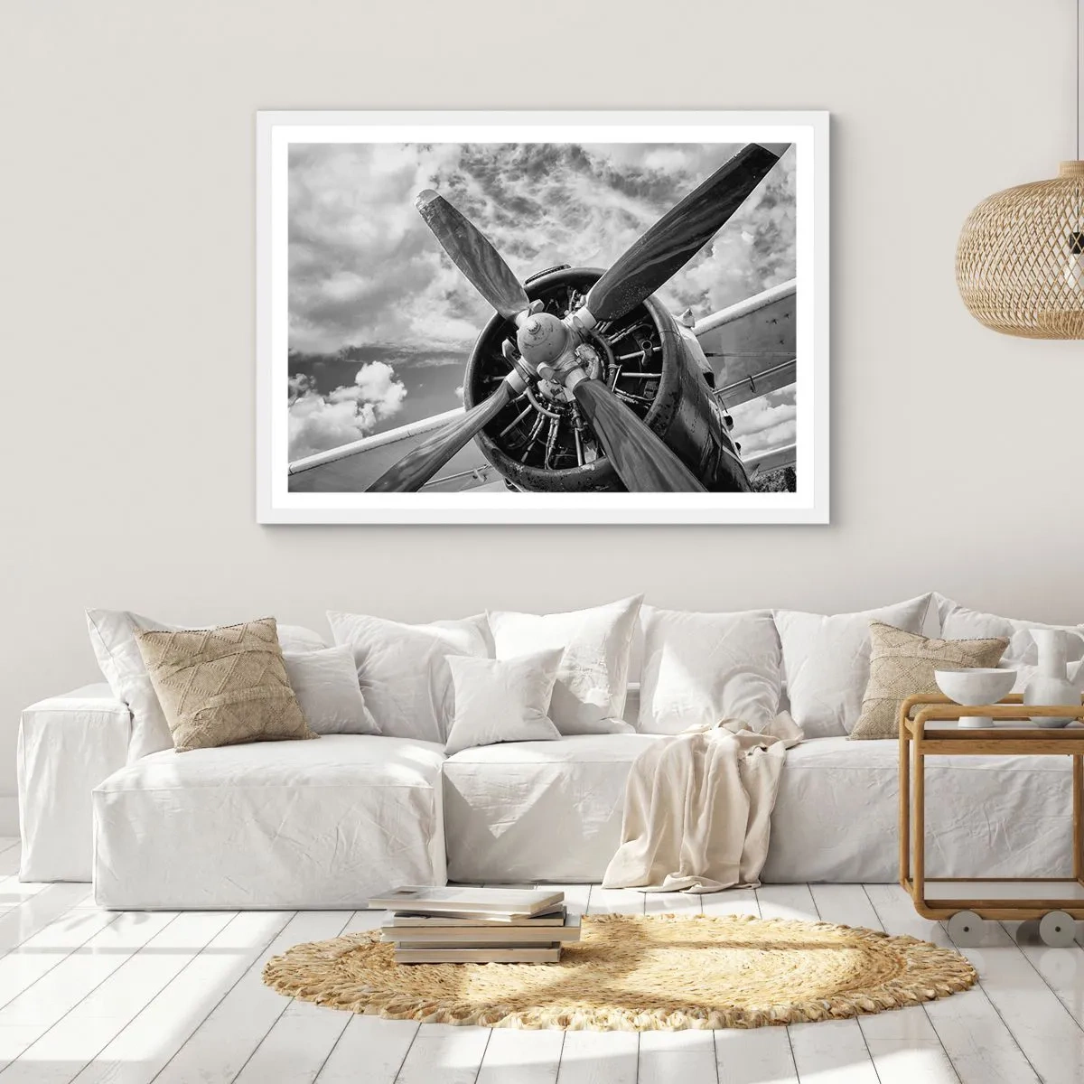 Poster in cornice bianca - Il dominatore dell'aria - 70x50 cm