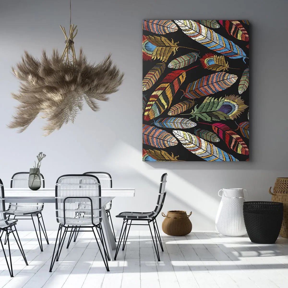 Quadro su tela - Stampe su Tela - Il carnevale degli uccelli - 45x80 cm