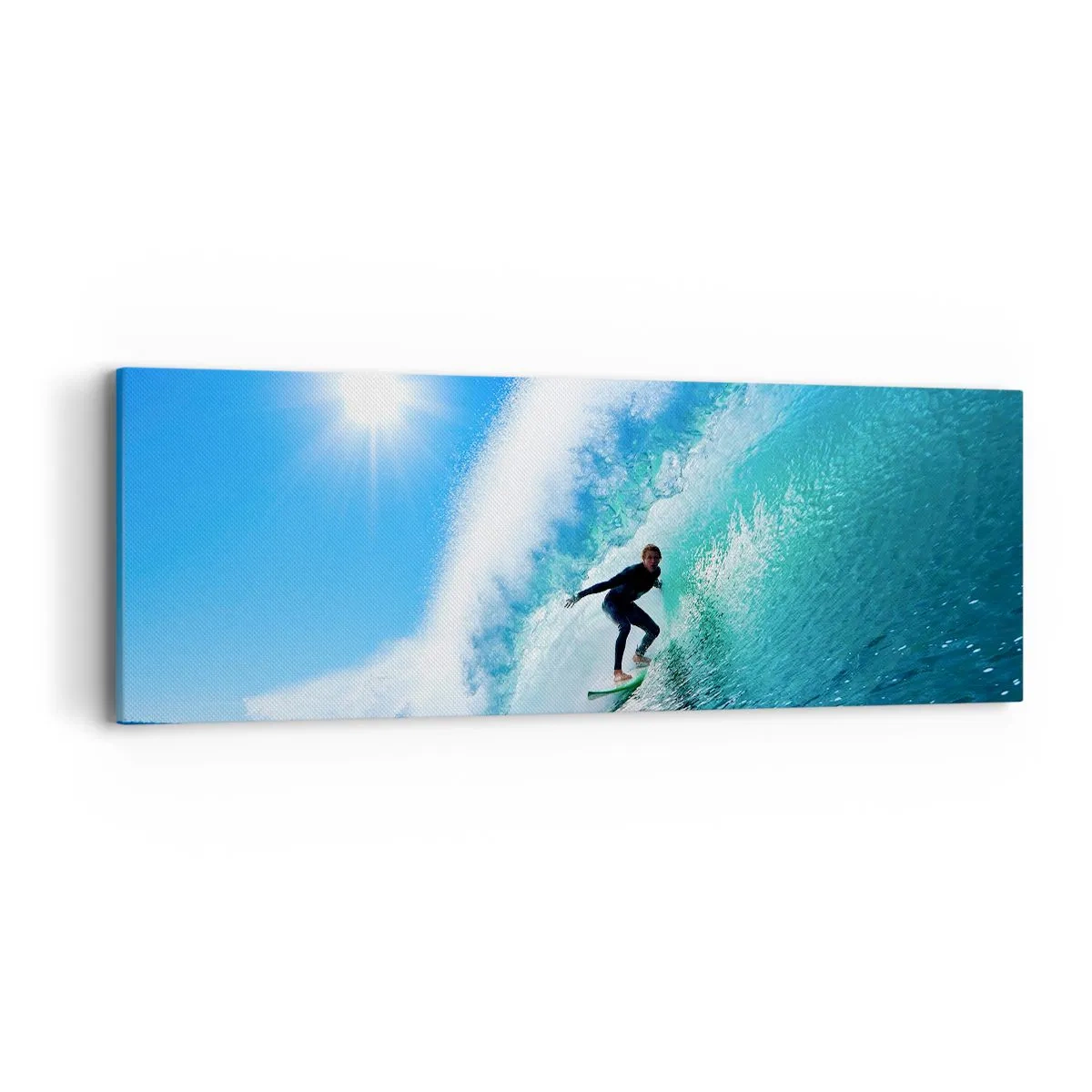 Quadro su tela - Stampe su Tela - Attraverso il grande blu - 90x30 cm