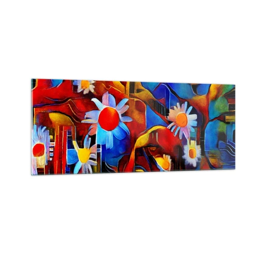 Quadro su vetro - I colori della vita - 100x40 cm