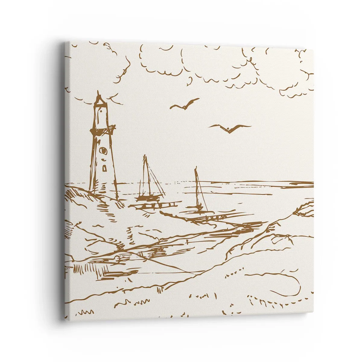 Quadro su tela - Stampe su Tela - Schizzo dei ricordi d'estate - 40x40 cm