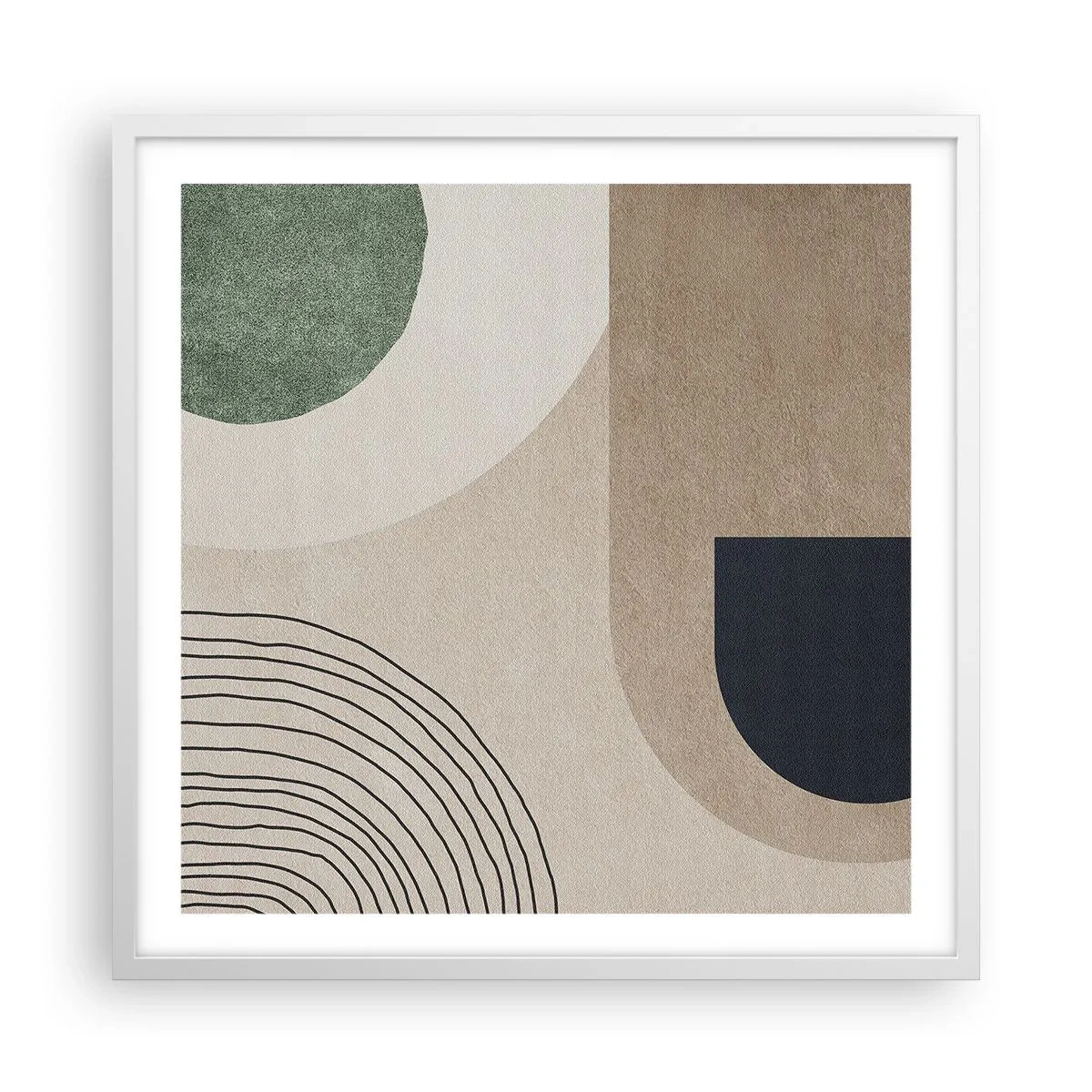 Poster in cornice bianca - La mitezza dell'ovale - 60x60 cm