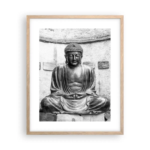 Poster in cornice rovere chiaro - Alla fonte della pace - 40x50 cm