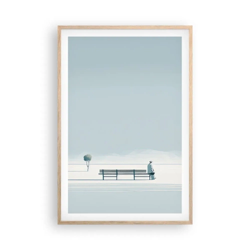 Poster in cornice rovere chiaro - Si, aspetto. - 61x91 cm