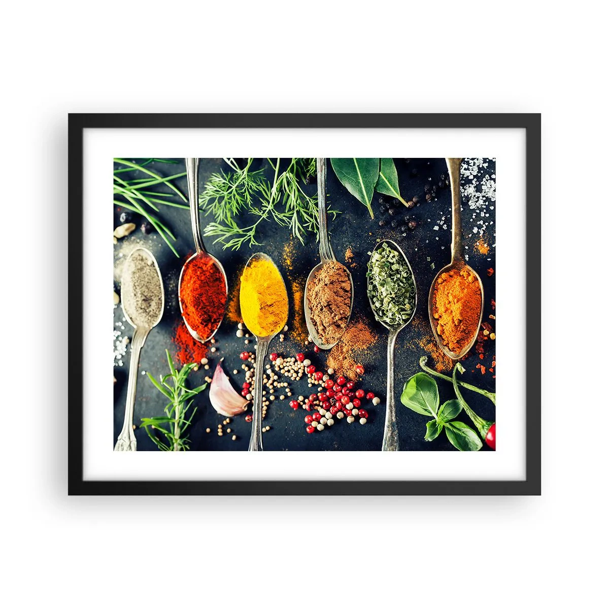 Poster in cornice nera - Magie gastronomiche - 50x40 cm