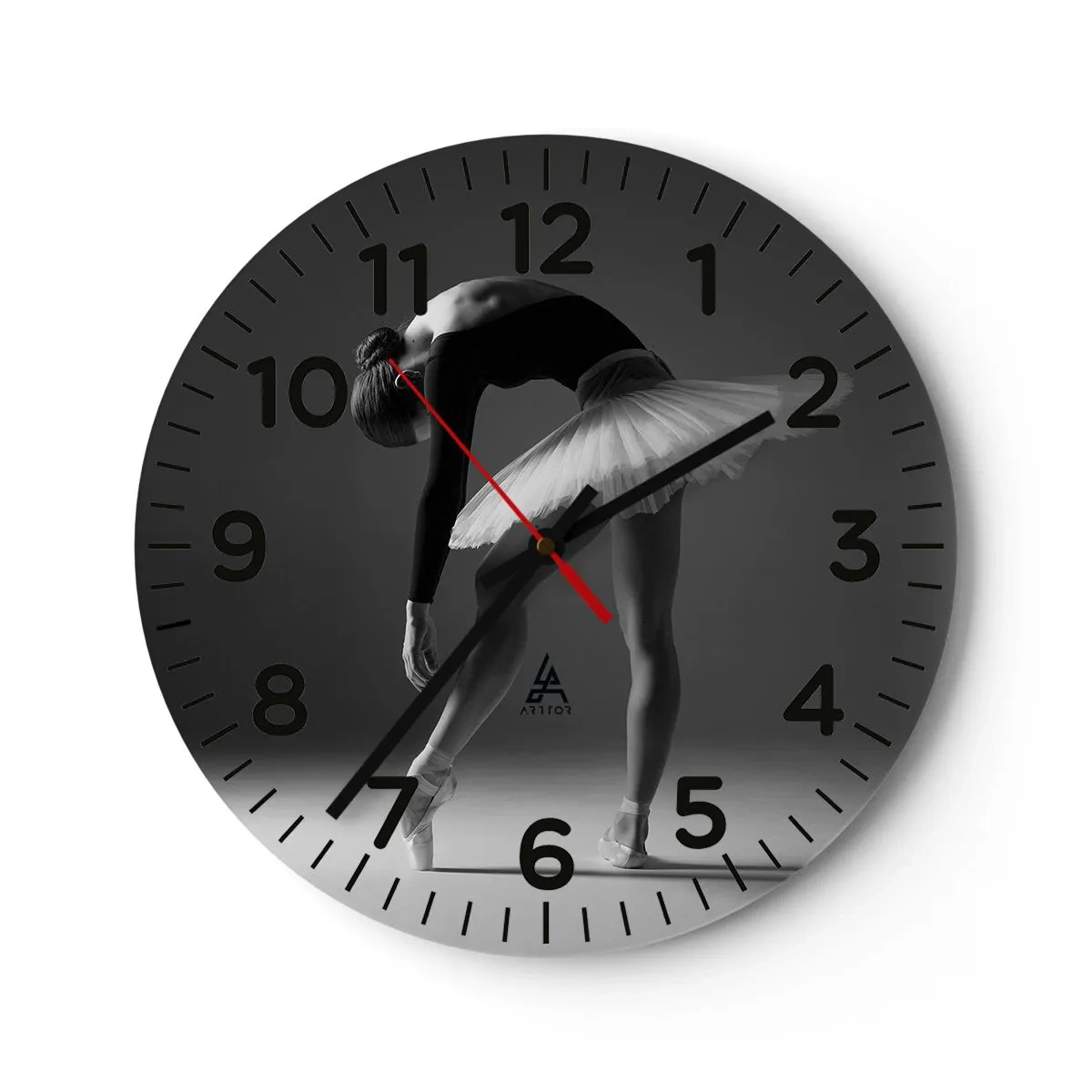 Orologio da parete - Orologio in Vetro - Bella ballerina - 30x30 cm