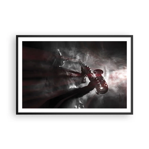 Poster in cornice nera - Nei fumi del jazz - 91x61 cm