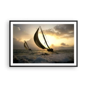 Poster in cornice nera - Con il vento e controvento - 91x61 cm