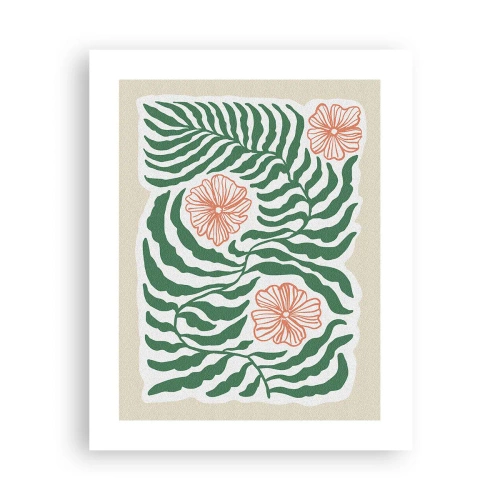 Poster - Fioritura nel verde - 40x50 cm