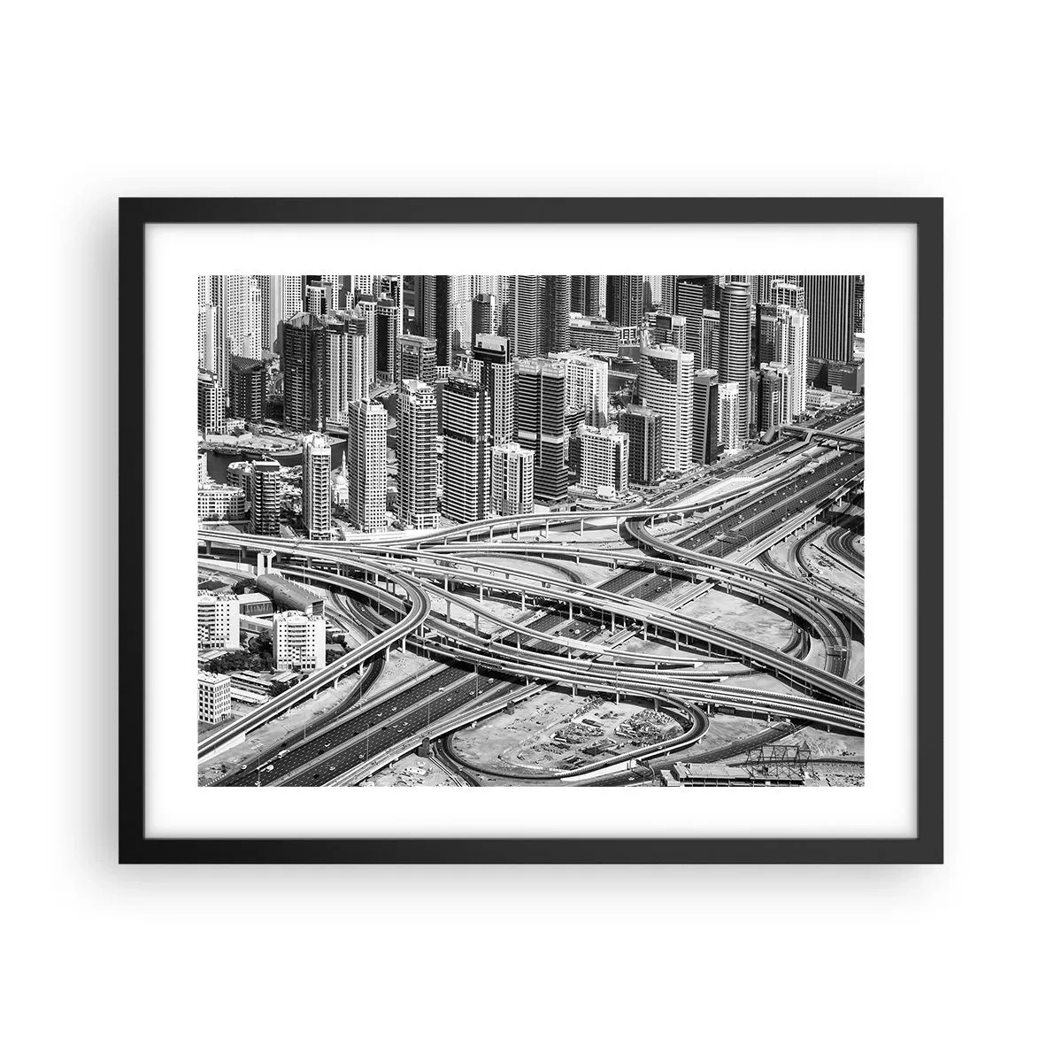 Poster in cornice nera - Dubai - città impossibile - 50x40 cm