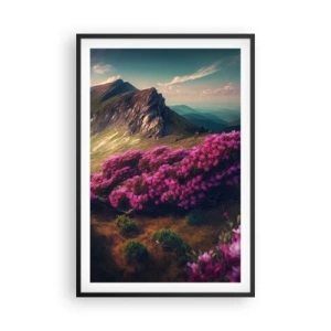 Poster in cornice nera - L'estate sui monti - 61x91 cm