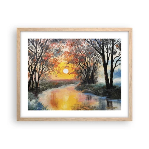 Poster in cornice rovere chiaro - Atmosfera autunnale - 50x40 cm