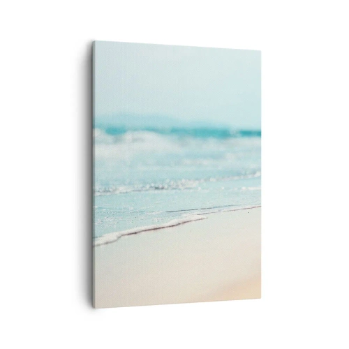 Quadro su tela - Stampe su Tela - Dolci onde dell'oceano su una spiaggia sabbiosa - 50x70cm - Calore e rumore - Decorazione murale moderna per soggiorno e camera da letto ARTTOR