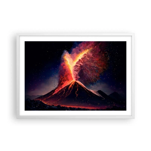 Poster in cornice bianca - Bellezza e minaccia - 70x50 cm