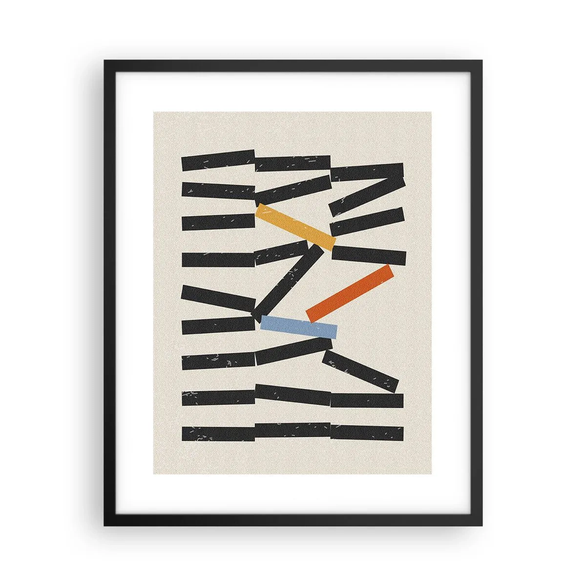 Poster in cornice nera - Composizione: domino - 40x50 cm