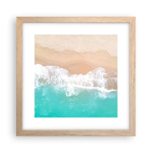 Poster in cornice rovere chiaro - Un tocco carezzevole - 30x30 cm