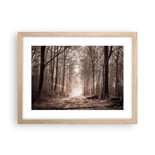 Poster in cornice rovere chiaro - La cattedrale del bosco - 40x30 cm
