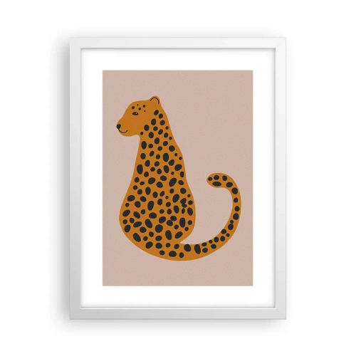 Poster in cornice bianca - Il leopardo è un motivo di moda - 30x40 cm