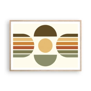 Poster in cornice rovere chiaro - Nei colori della terra - 100x70 cm