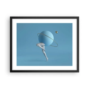 Poster in cornice nera - E i pianeti folleggiano - 50x40 cm