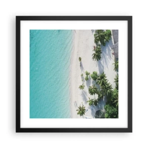 Poster in cornice nera - Vacanze in paradiso - 40x40 cm